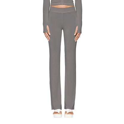 Outfit Trend Floral Print Zip Hoodie Jacket and Pants Coord Set for Women