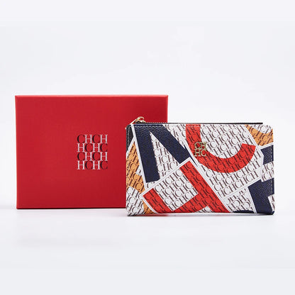 Retro Cartoon Print Long Wallet With Classic Style and Fashionably Simple Large Capacity Design