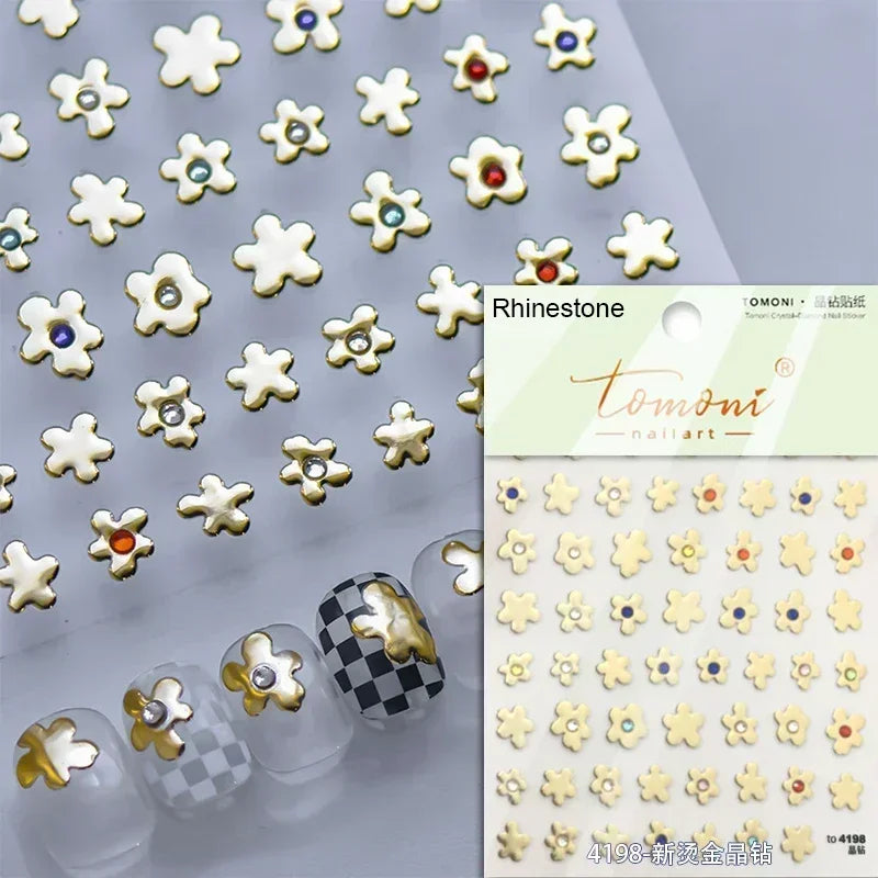 5D Stained Glass Nail Stickers For Fall Nails Inspiration And Glitter Nail Art Styling
