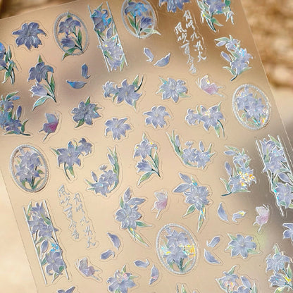 3D Gold Flower Nail Stickers For Fall Nails Inspiration And Luxury Nail Styling