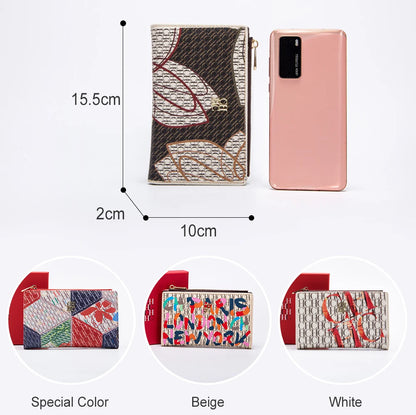 Retro Cartoon Print Long Wallet With Classic Style and Fashionably Simple Large Capacity Design