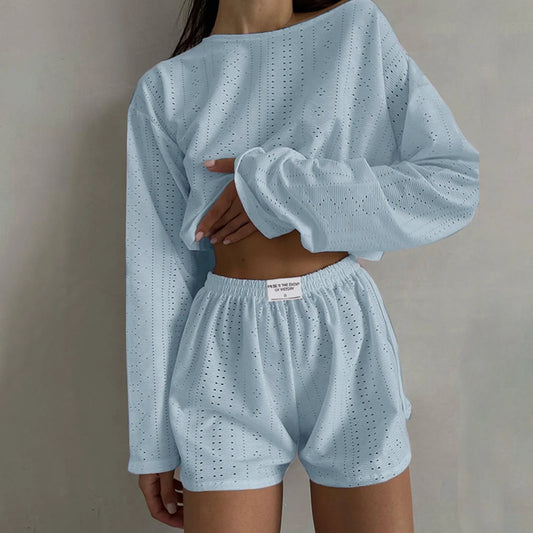 Summer Outfit Set Featuring O Neck Shirt And Casual Shorts For Beach Days