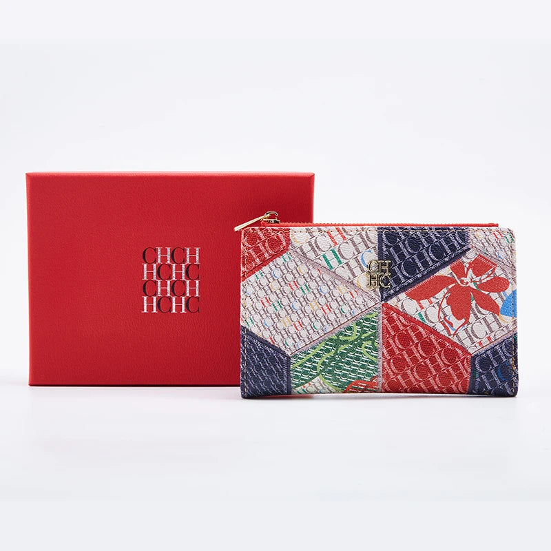 Retro Cartoon Print Long Wallet With Classic Style and Fashionably Simple Large Capacity Design