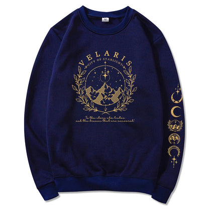 Fall Sweatshirt Aesthetic With Fantasy Print For Casual Outfits