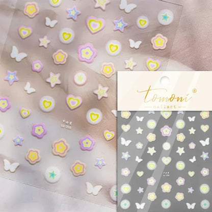 Luxury Korean Nail Decals With Silver And Gold Accents For Autumn Nails Fashion