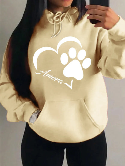 Morning Mood Cozy Cat Print Oversized Hoodie For Women Copy