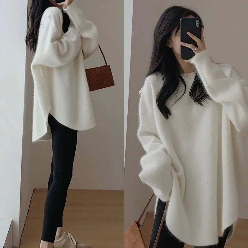 Fall Outfits Aesthetic Unique Knit Sweater For Women Stylish Base Layer Pullover For Autumn Looks