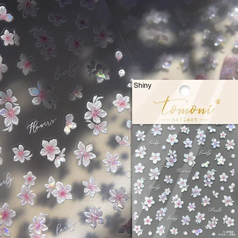 5D Stained Glass Nail Stickers For Fall Nails Inspiration And Glitter Nail Art Styling