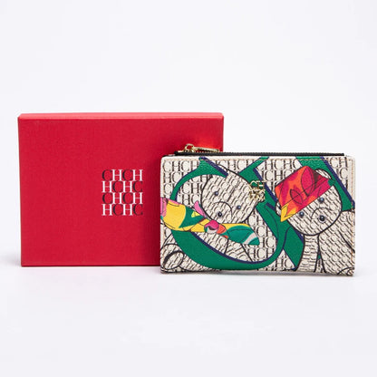 Retro Cartoon Print Long Wallet With Classic Style and Fashionably Simple Large Capacity Design