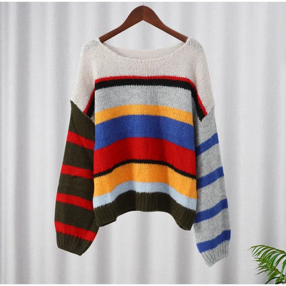 New Women's Fall Striped Sweater