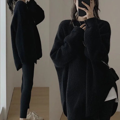 Fall Outfits Aesthetic Unique Knit Sweater For Women Stylish Base Layer Pullover For Autumn Looks