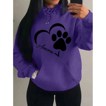 Morning Mood Cozy Cat Print Oversized Hoodie For Women Copy
