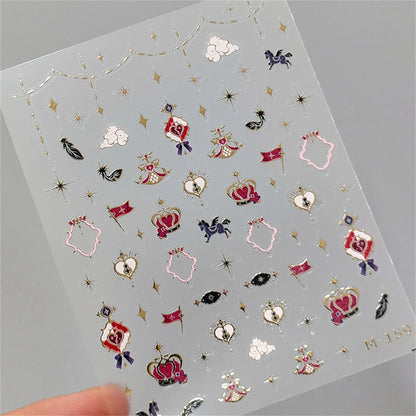 Luxury Korean Nail Decals With Silver And Gold Accents For Autumn Nails Fashion
