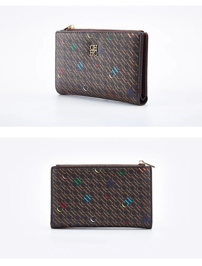 Retro Cartoon Print Long Wallet With Classic Style and Fashionably Simple Large Capacity Design