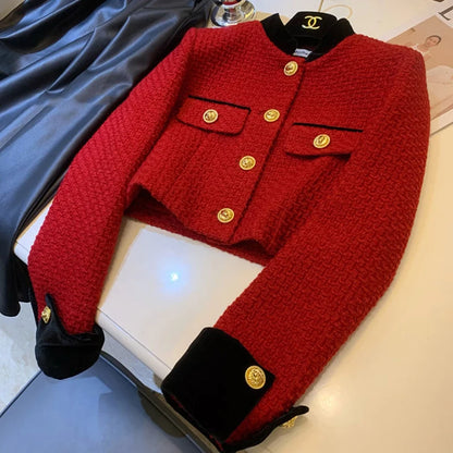 Short Jacket For Fall Outfits Featuring Y2K Stitching And Korean Fashion Feel