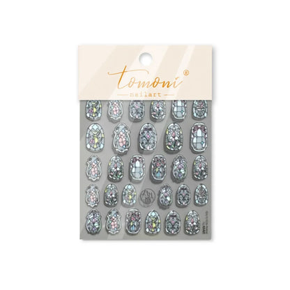 5D Stained Glass Nail Stickers For Fall Nails Inspiration And Glitter Nail Art Styling