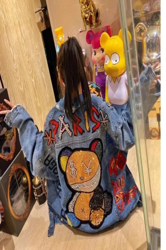 Winter Outfit Idea With Cute Cartoon Bear Jacket And Cozy Cotton Lining