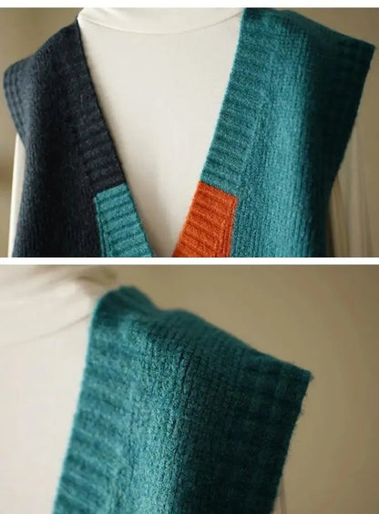 Retro Knitted Sweater Vest Outfit Inspiration Cozy Fall Winter Fashion For Women