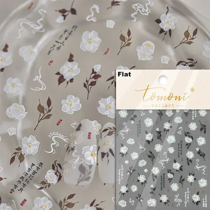 5D Stained Glass Nail Stickers For Fall Nails Inspiration And Glitter Nail Art Styling