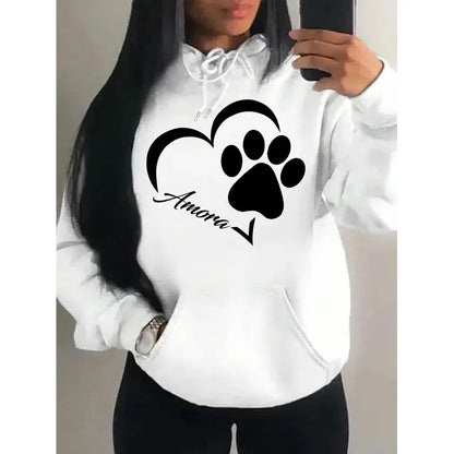 Morning Mood Cozy Cat Print Oversized Hoodie For Women Copy