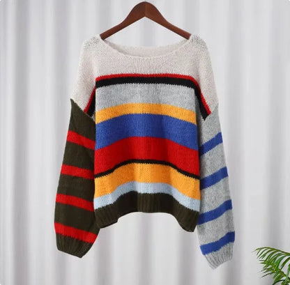 New Women's Fall Striped Sweater