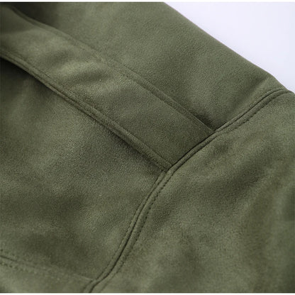 Fall Outfit Inspiration Green Short Jacket With Zipper And Lapel Style