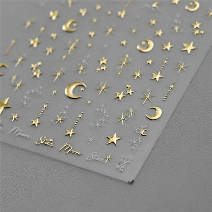 Luxury Korean Nail Decals With Silver And Gold Accents For Autumn Nails Fashion