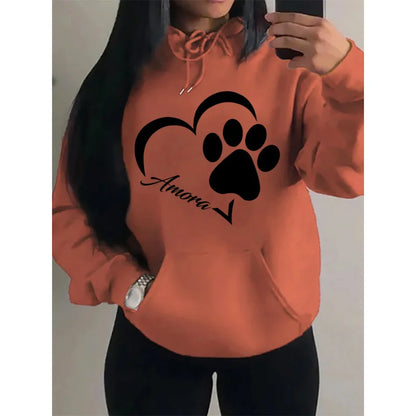 Morning Mood Cozy Cat Print Oversized Hoodie For Women Copy