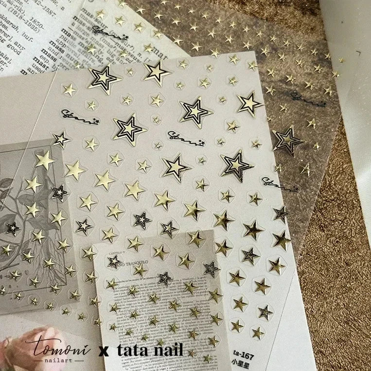 Luxury Korean Nail Decals With Silver And Gold Accents For Autumn Nails Fashion