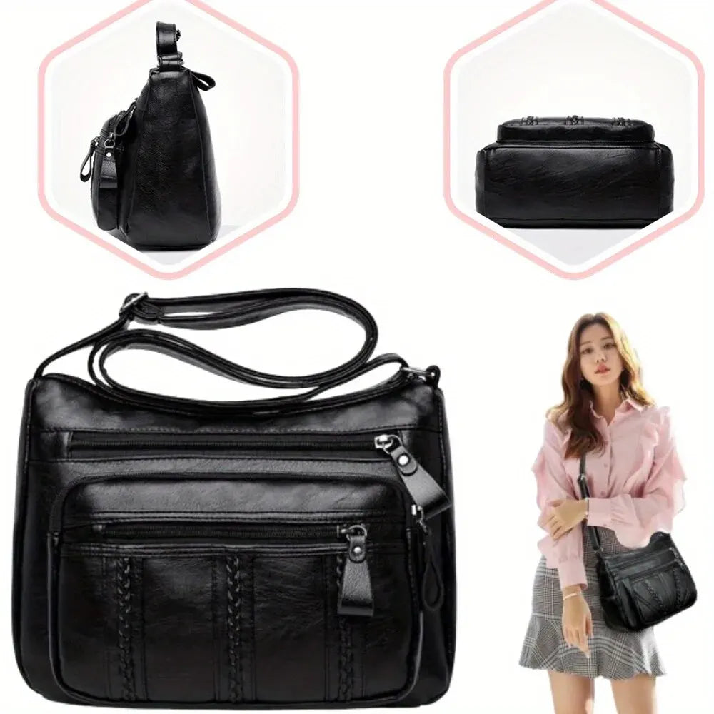 Lightweight Multi-Pocket Shoulder Bag With Clean Girl Vibes For Elegant Everyday Style