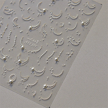 White Wave Line Nail Decals For Autumn Nails Looks And Manicure Design Ideas