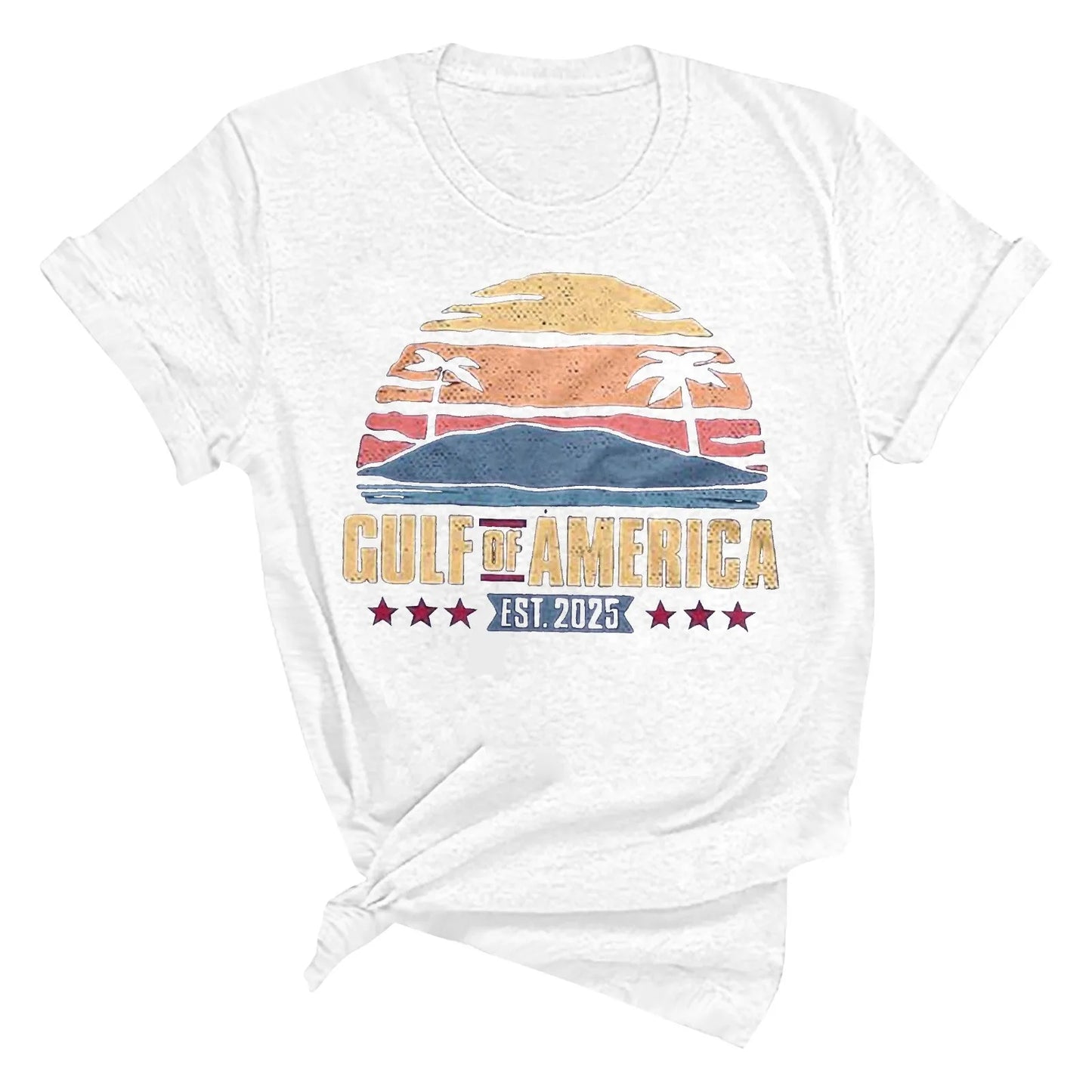 Women's Letter Print Gulf of America T Shirt