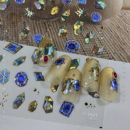 3D Gold Flower Nail Stickers For Fall Nails Inspiration And Luxury Nail Styling