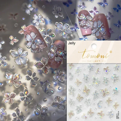 5D Stained Glass Nail Stickers For Fall Nails Inspiration And Glitter Nail Art Styling