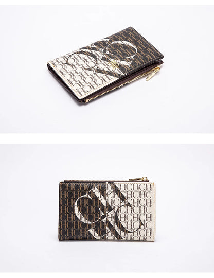 Retro Cartoon Print Long Wallet With Classic Style and Fashionably Simple Large Capacity Design