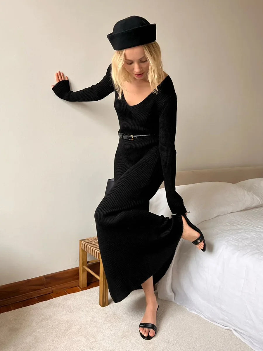 Casual Charm Autumn Sweater Dreses