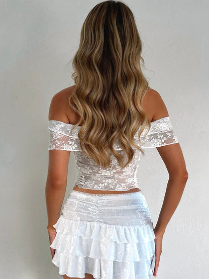 High Waist Layered Skirt Set With Cozy Girl Charm And Romantic Street Style