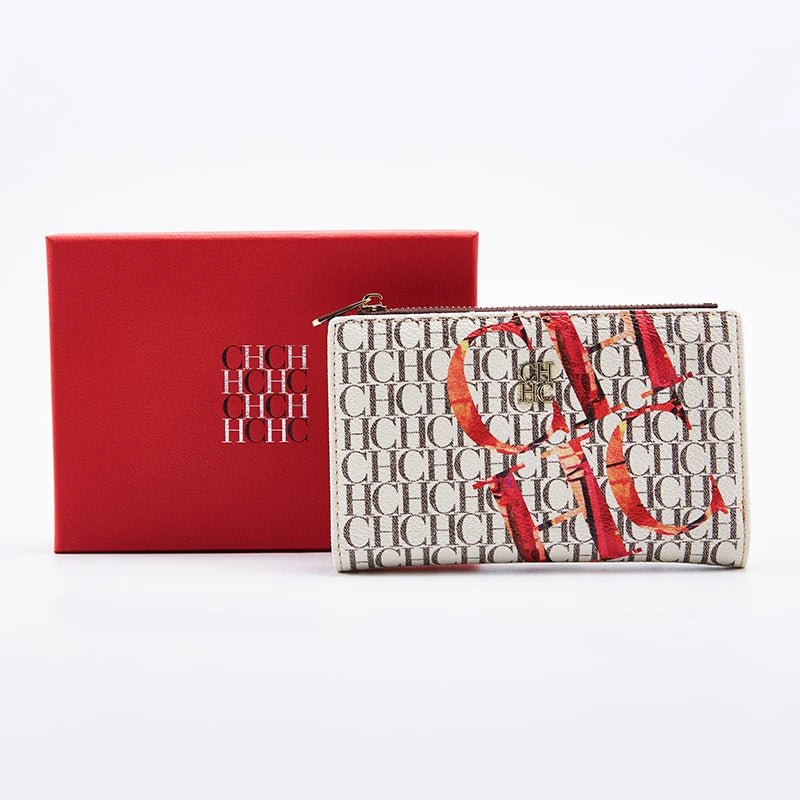 Retro Cartoon Print Long Wallet With Classic Style and Fashionably Simple Large Capacity Design