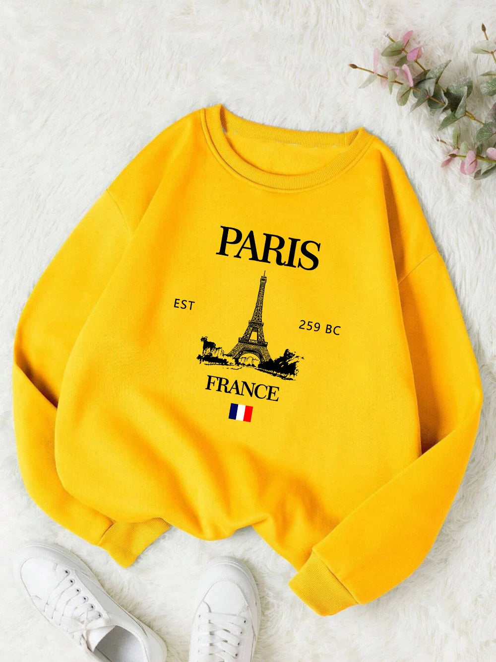Fall Outfit Sweatshirt For Women With Paris Eiffel Tower Graphic Design