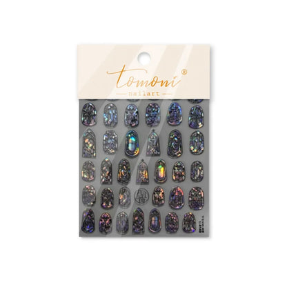 5D Stained Glass Nail Stickers For Fall Nails Inspiration And Glitter Nail Art Styling