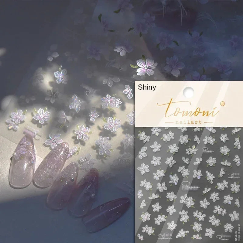 5D Stained Glass Nail Stickers For Fall Nails Inspiration And Glitter Nail Art Styling