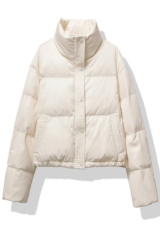 Short Winter Coat With Thick Padding And Relaxed Fit For Casual Outfits