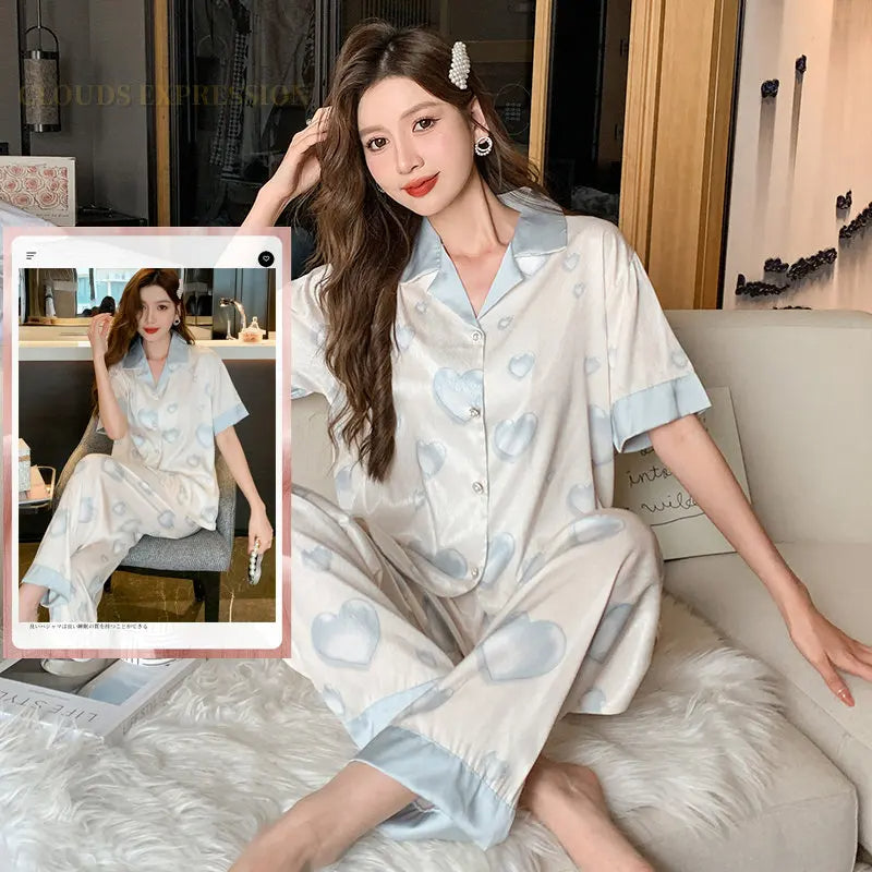 Stylish Home-Wear Pajama Ensemble for Women