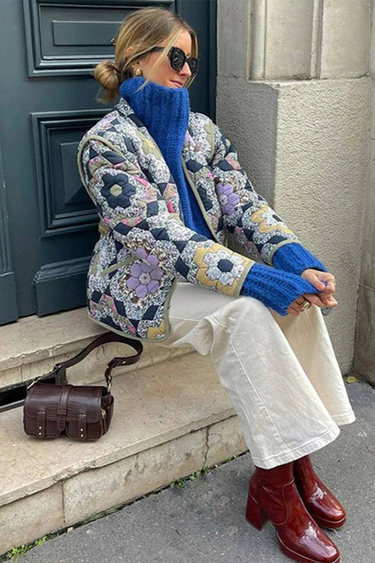 Winter Outfit Inspiration V Neck Boho Coat With Long Sleeves For Casual Styling