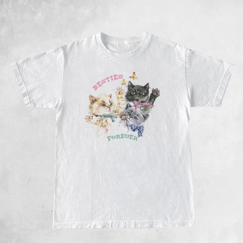 Womens Kitten Club Oversized Graphic Tee