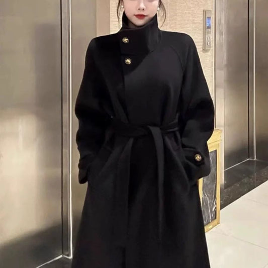 Swiss Design: Side-Lace Wrap Coat