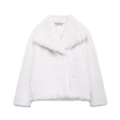 Fluffy Cashmere Midi Jacket