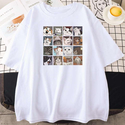 Animal Dog Cat Print T Shirts