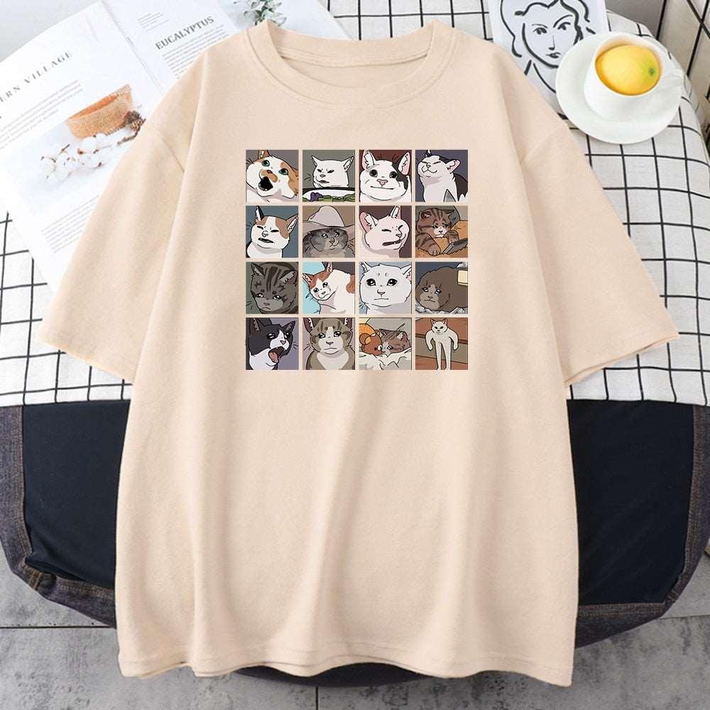 Animal Dog Cat Print T Shirts