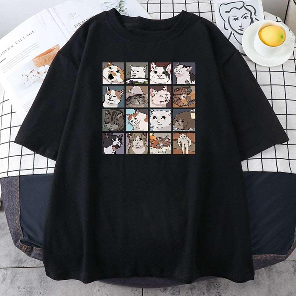 Animal Dog Cat Print T Shirts